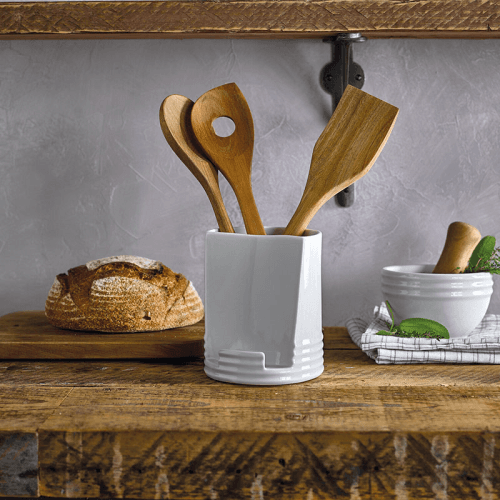 Image showing the James Martin Cook Utensil Pot, Soft Grey product.