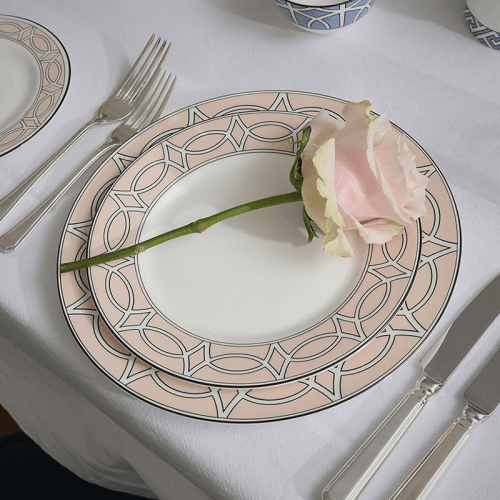 Image showing the Loop Set of 2 Dessert Plate, D21cm, Blush product.