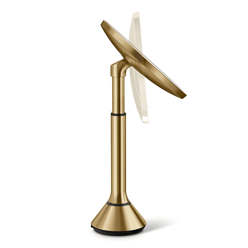 Sensor Mirror with Touch-Control Brightness, D20cm, Brass Stainless Steel