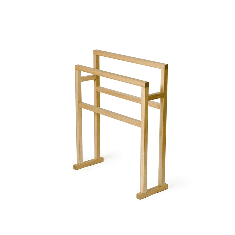 Mezza Large towel rail, H80 x W65 x D24cm, Oak