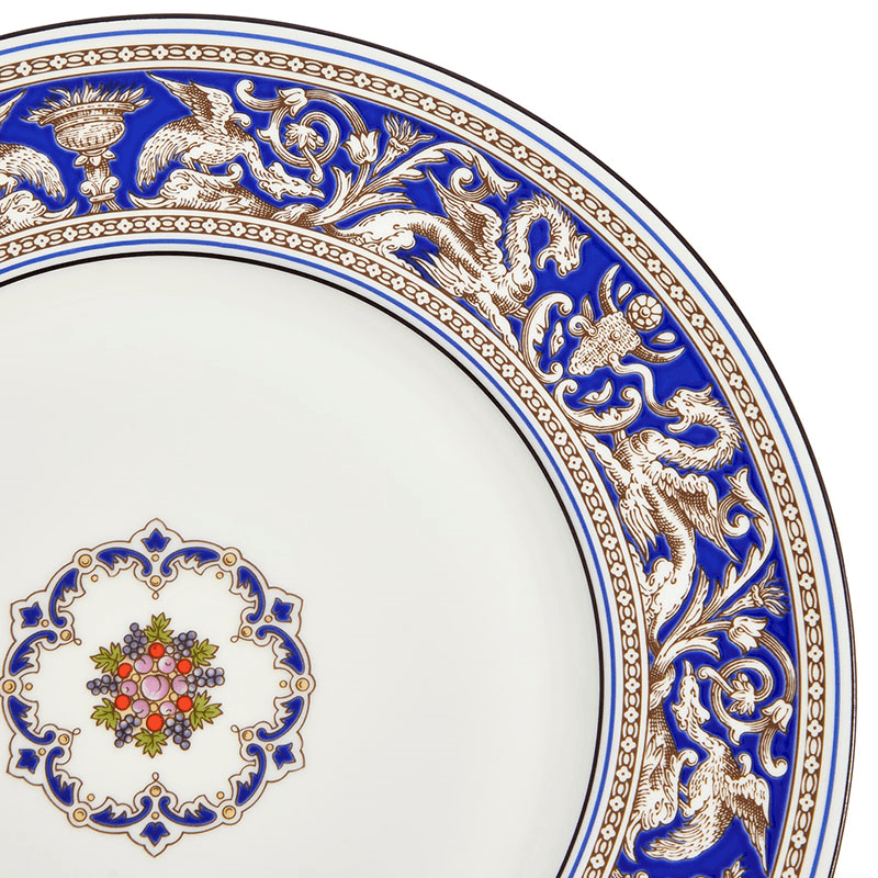 Florentine Plate, D27.3cm, Marine