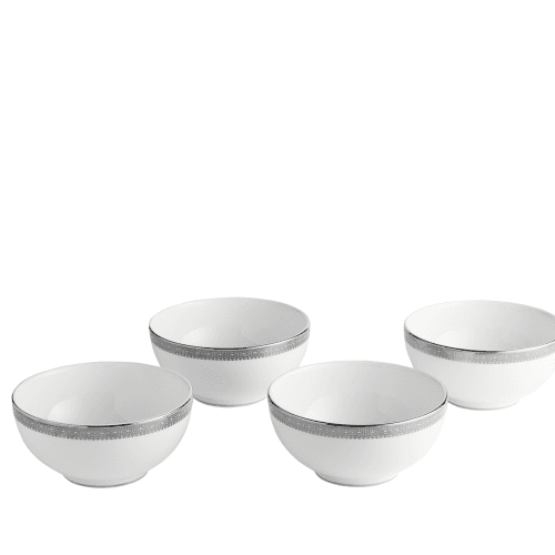 Image showing the Lace 12 Piece Dinnerware Set, Platinum product.