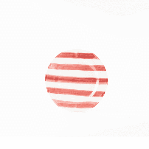 Image showing the Stripes Plate, D21cm, Red product.