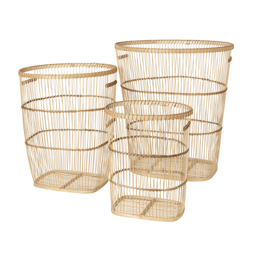Image showing the Sabbie Set of 3 Baskets, W54 x D48 x H60cm, Natural product.