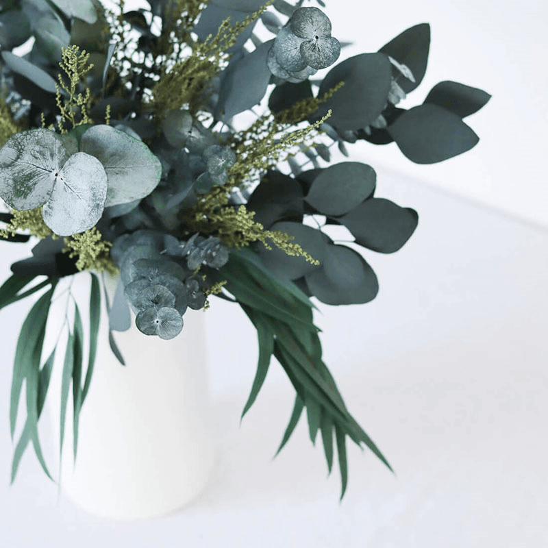 Hand-Tied Large Bouquet, Greenery & Neutrals, Matcha