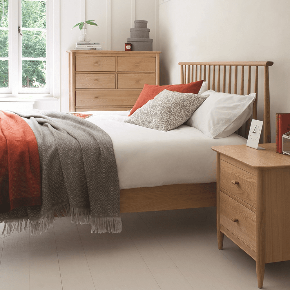 Teramo Double bed, H110 x W150 x D204cm, Natural