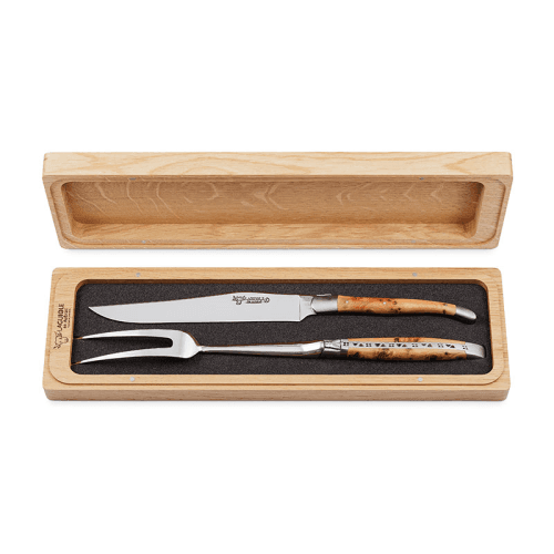 Image showing the Laguiole 2-piece Carving Set, Juniper Handles product.