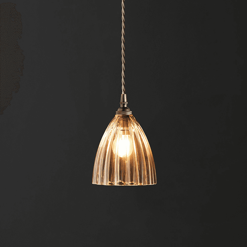 scalloped Shade, 18cm, clear glass