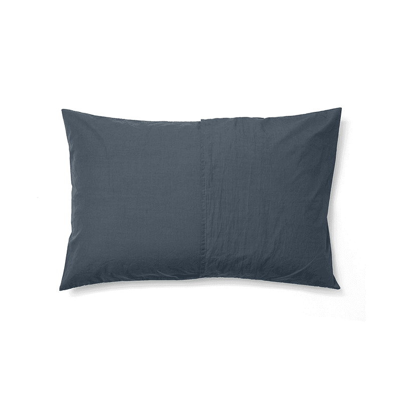 Relaxed Cotton Pair of Standard Pillowcases, Ink