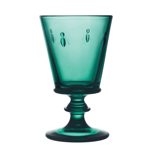 Image showing the Bee Set of 6 Wine Glasses, 240ml, Emerald Green product.