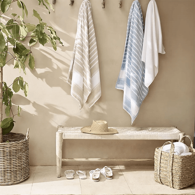 Faro Woven Bench, H45cm x W40cm x L130cm, Natural