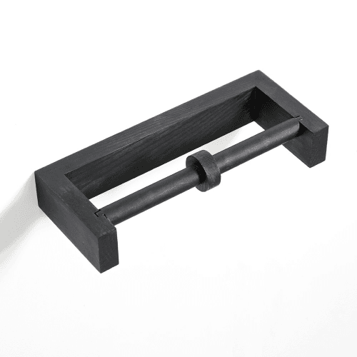 Image showing the Slimline Double wall toilet roll holder, H5 x W28.8 x D11.8cm, Dark Oak product.