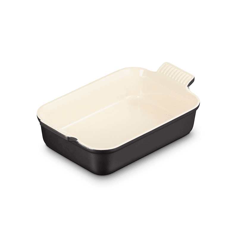 Stoneware Rectangular dish, 26 x 19cm - 2.3 litre, Satin Black