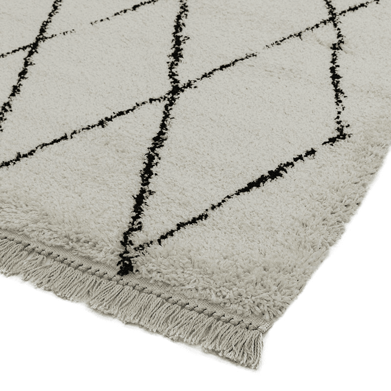 Rocco diamond berber style rug, 200 x 290cm, cream