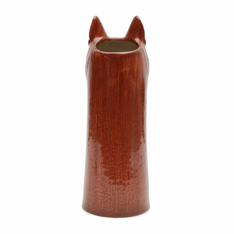 Fox Large Flower Vase, H28cm, Brown