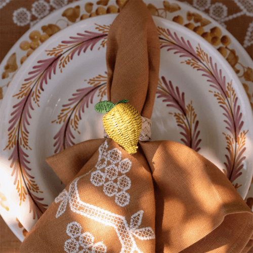Image showing the Lemon Set of 4 Napkin Rings product.