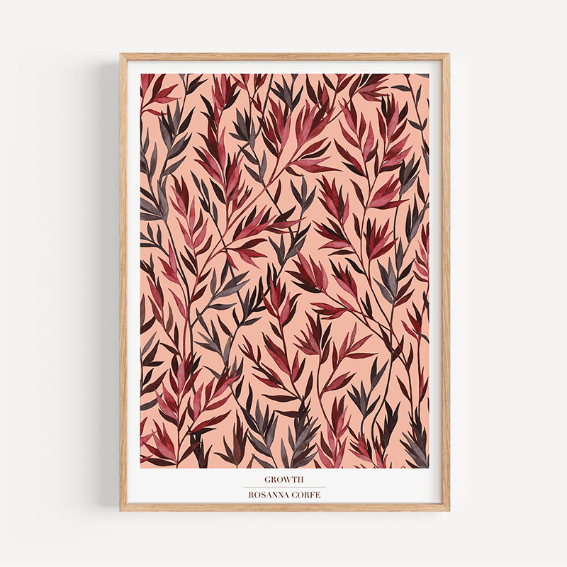 Growth Recycled Paper Print, A2, Pink
