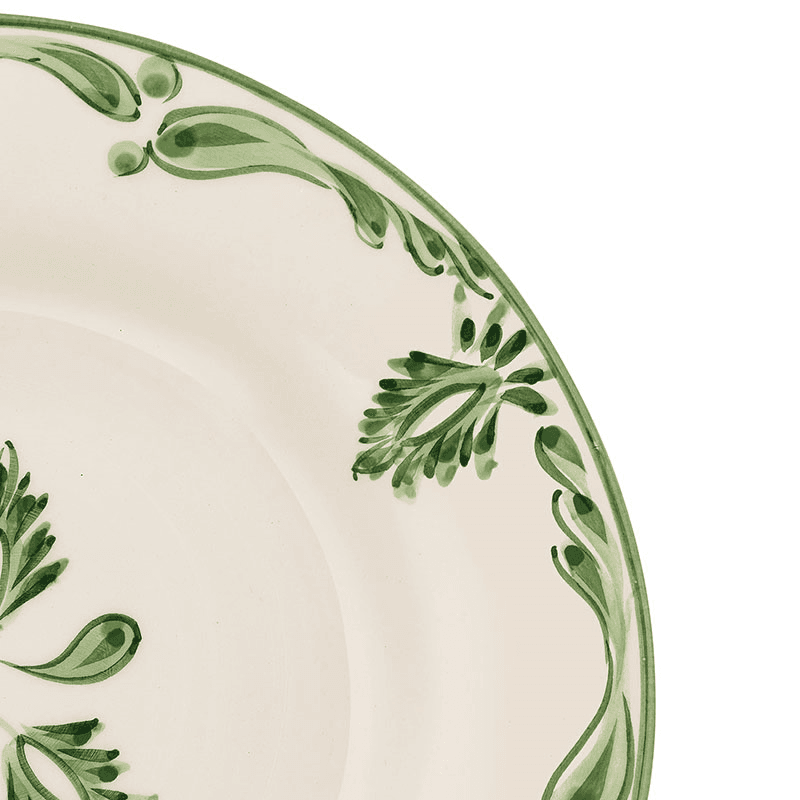 Eleanor Set of 6 Dessert Plates, 22cm, Forest Green