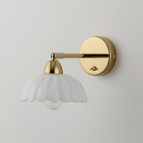 Image showing the Flower Wall Light, H16cm, Opal product.