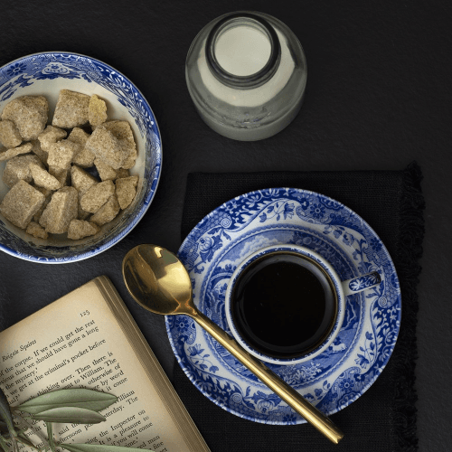 Image showing the Blue Italian Set of 4 coffee cups and saucers, 90ml product.