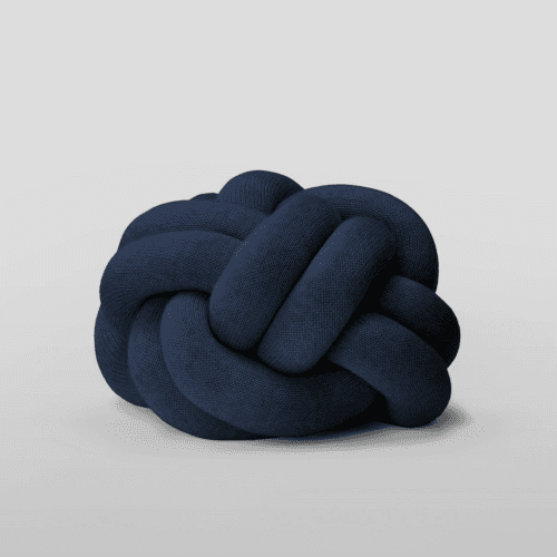 Image showing the Knot Cushion, 30 x 30 x 15cm, navy product.