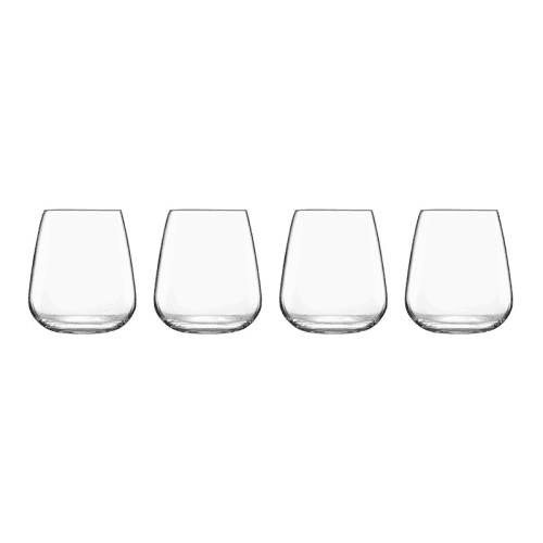 Image showing the Talismano Set of 4 Double Old Fashioned Glasses, 450ml, Clear product.