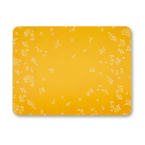 Image showing the Falling Flower Rectangle Placemat, 38 x 29 cm, Lemon Yellow product.
