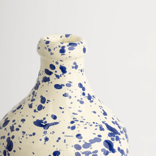 Image showing the Splatter Ceramic Bottle, 500ml, Blueberry product.