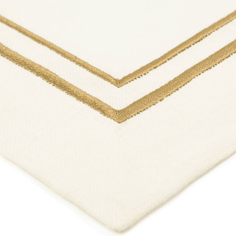 Sophie Classic Two Cord Napkin, 50cm, Antique Gold
