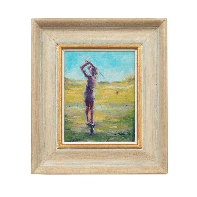 What A Swing Framed Oil Painting on Canvas Board, 43 x 38cm, Multi