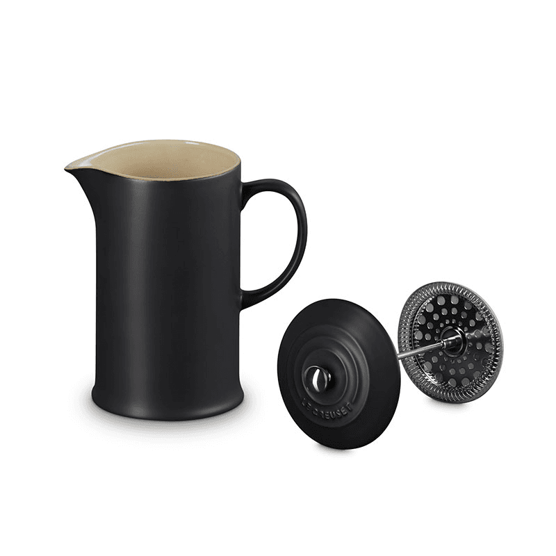 Stoneware Cafetiere, 1 litre, Satin Black