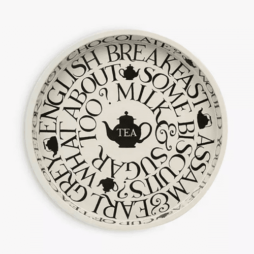 Image showing the Black Toast Deepwell Tray, 30cm, Cream / Black product.