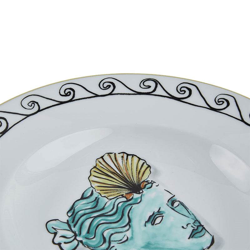 Il Viaggio Di Nettuno Soup Bowl, D24.5cm, White