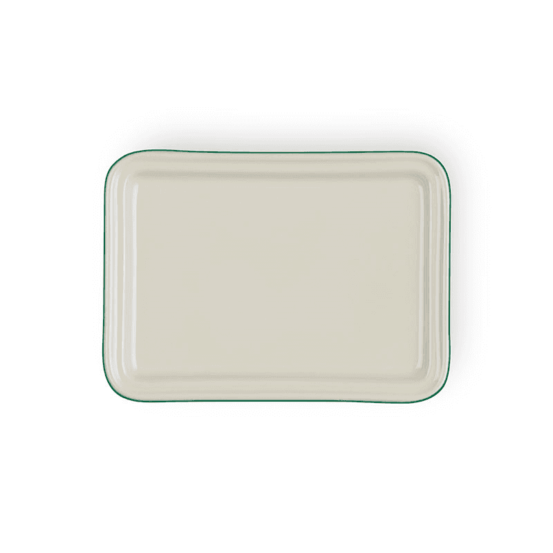 Stoneware Butter Dish, Bamboo Green