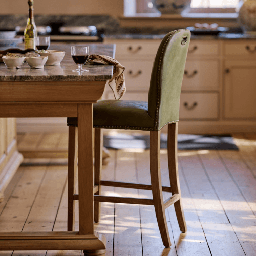 Image showing the Stafford Leather Bar Stool, Spruce product.