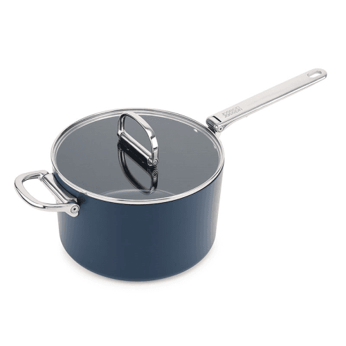 Image showing the Space Folding Saucepan & Lid, 23cm, Midnight Blue product.