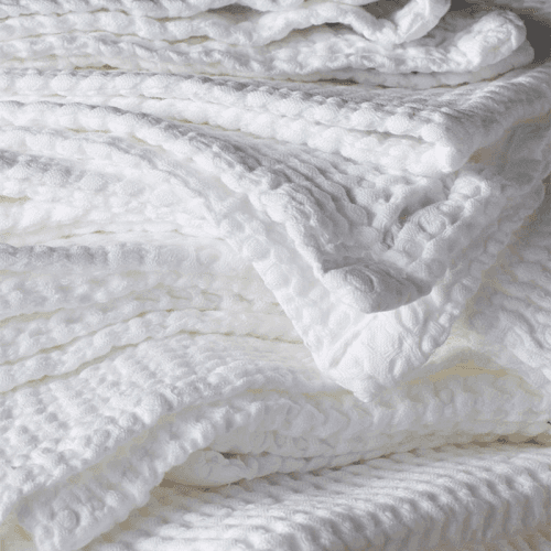 Image showing the Cotton Waffle Towel, Jumbo Bath Sheet, White product.