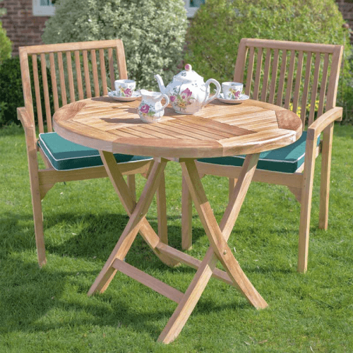 Image showing the Jasmine Round Folding Table, D90cm, Teak product.