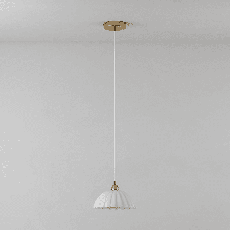 Flower Pendant Light, H187.5cm, Opal