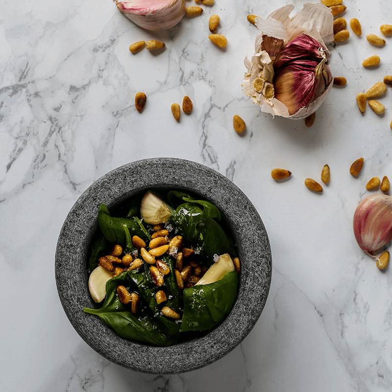Pestle and mortar, 12cm, Light Granite