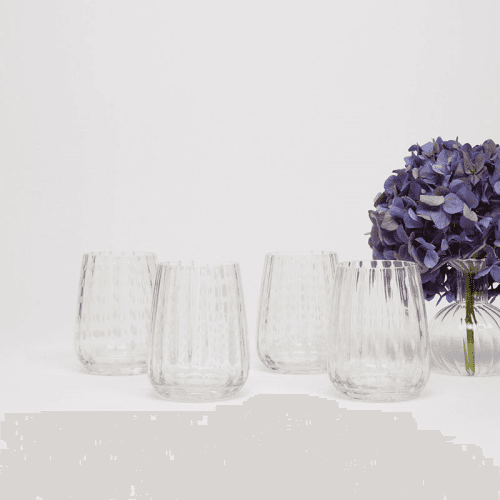 Image showing the Speckled Set of 4 Tumblers, 365ml, Clear product.