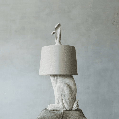 Image showing the Hetty Hare Table lamp, H76 x W24 x D39cm, Distressed White product.