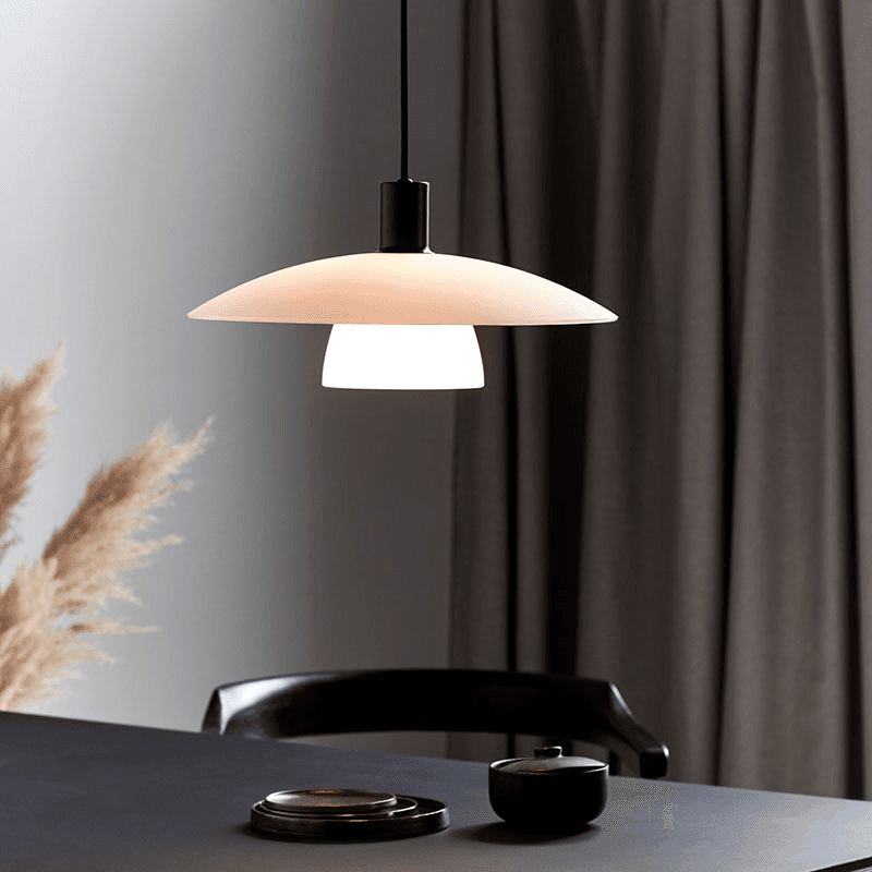 Verona Pendant, H19cm, Opal White