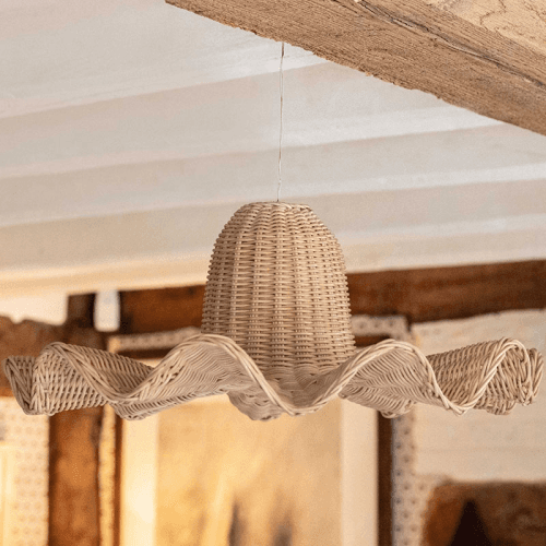 Image showing the Luna Rattan Pendant Shade, Natural product.