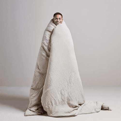 Image showing the Linen Super King Duvet Cover, Clay product.