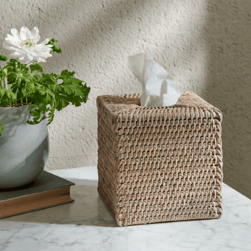 Image showing the Ashcroft Tissue Box Cover, Silver Reed product.
