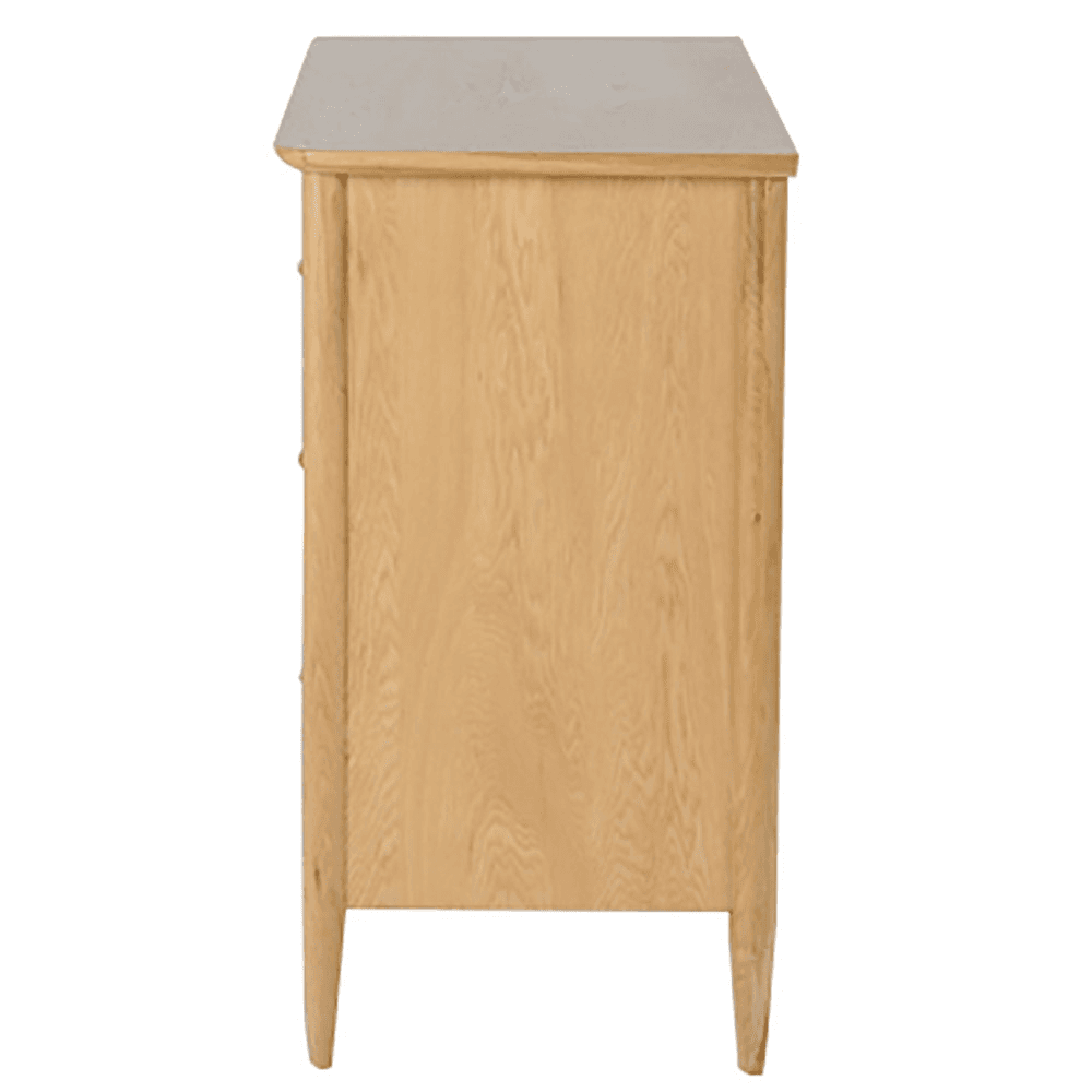 Teramo 5 drawer wide chest, H84 x W113 x D47cm, Natural