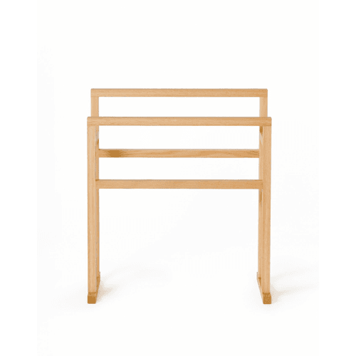 Image showing the Mezza Large towel rail, H80 x W65 x D24cm, Oak product.