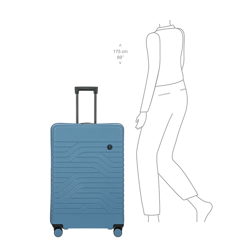 Ulisse Expandable Suitcase, H79 x L53 x W31cm, Grey Blue
