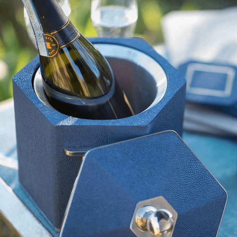 Ice Bucket, Nile Blue Shagreen